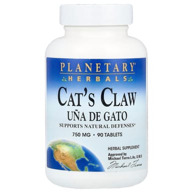 Кошачий коготь Planetary Herbals, 750 мг, 90 таблеток