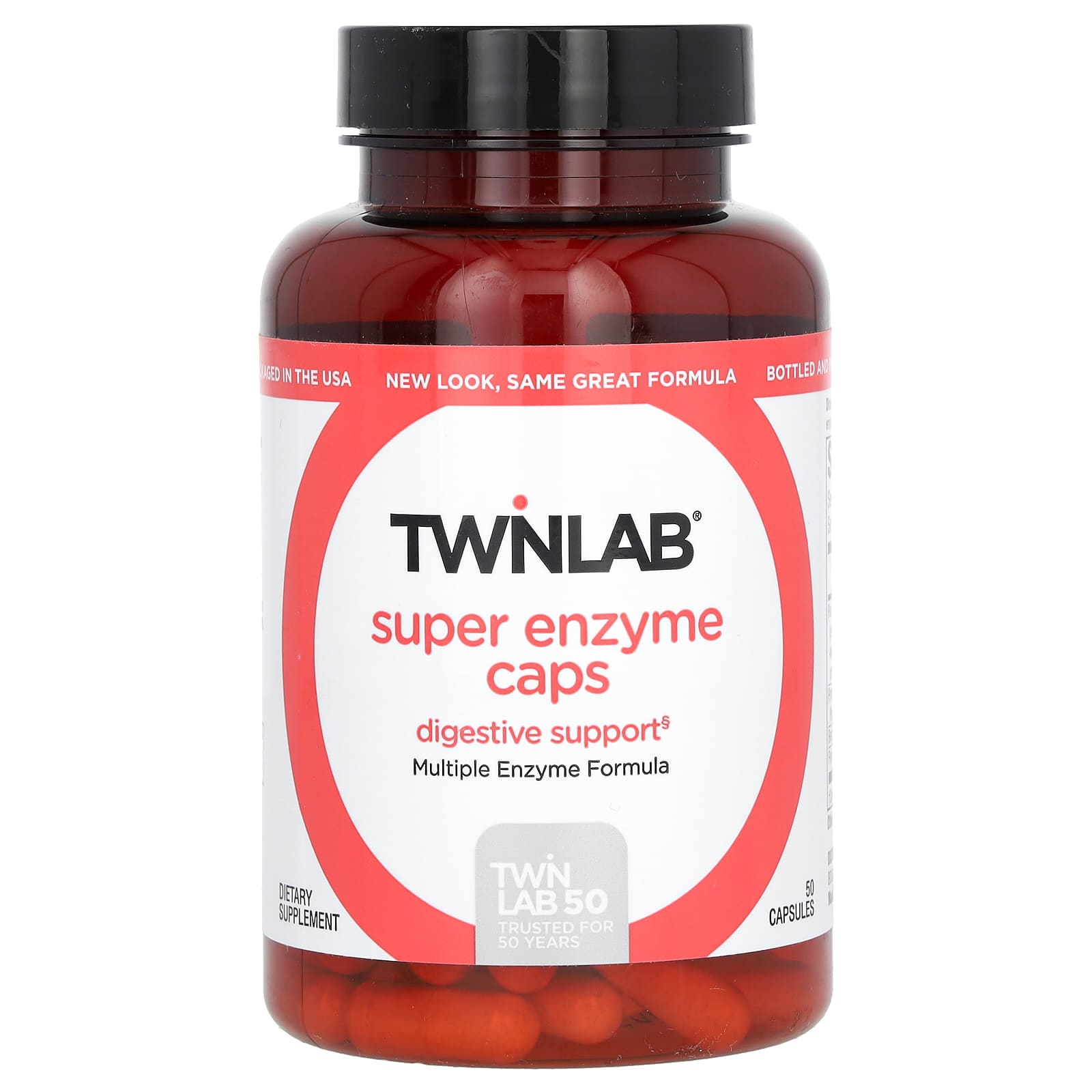 Фермент Twinlab Super Caps, 50 капсул