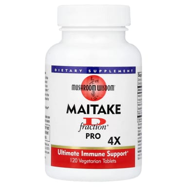 Майтаке Mushroom Wisdom D-Fraction® Pro 4X, 120 растительных таблеток