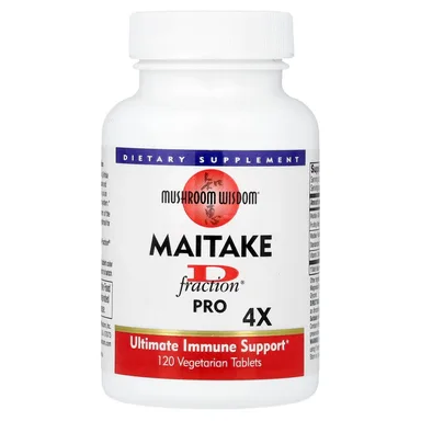 Фото товара: Майтаке Mushroom Wisdom D-Fraction® Pro 4X, 120 растительных таблеток