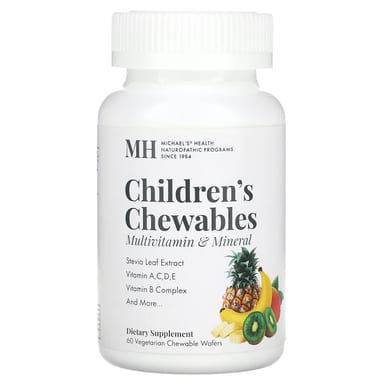 Мультивитаминно-минеральный комплекс Michael's Health Chewables Natural Fruit Punch, оттенок 60 Vegetarian Chewable Wafers