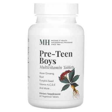 Мультивитамины Michael's Health Pre-Teen Boys, 60 растительных таблеток