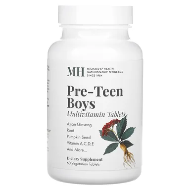 Фото товара: Мультивитамины Michael's Health Pre-Teen Boys, 60 растительных таблеток