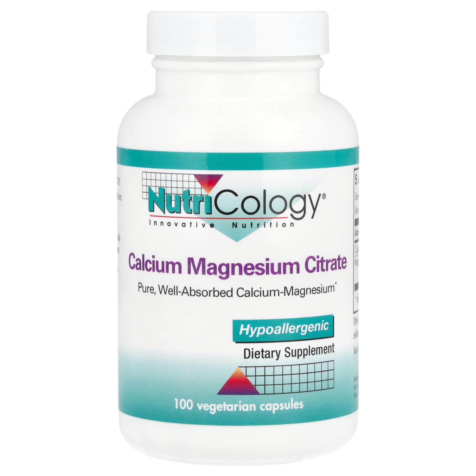 Магний цитрат Nutricology Calcium, 100 растительных капсул