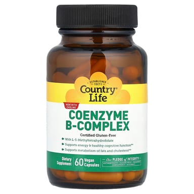 Комплекс витаминов B Country Life Coenzyme B-Complex, 60 растительных капсул