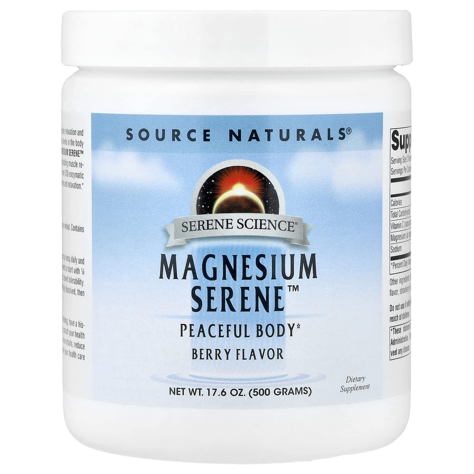 Магний Source Naturals Serene™, вкус Berry, 500 г