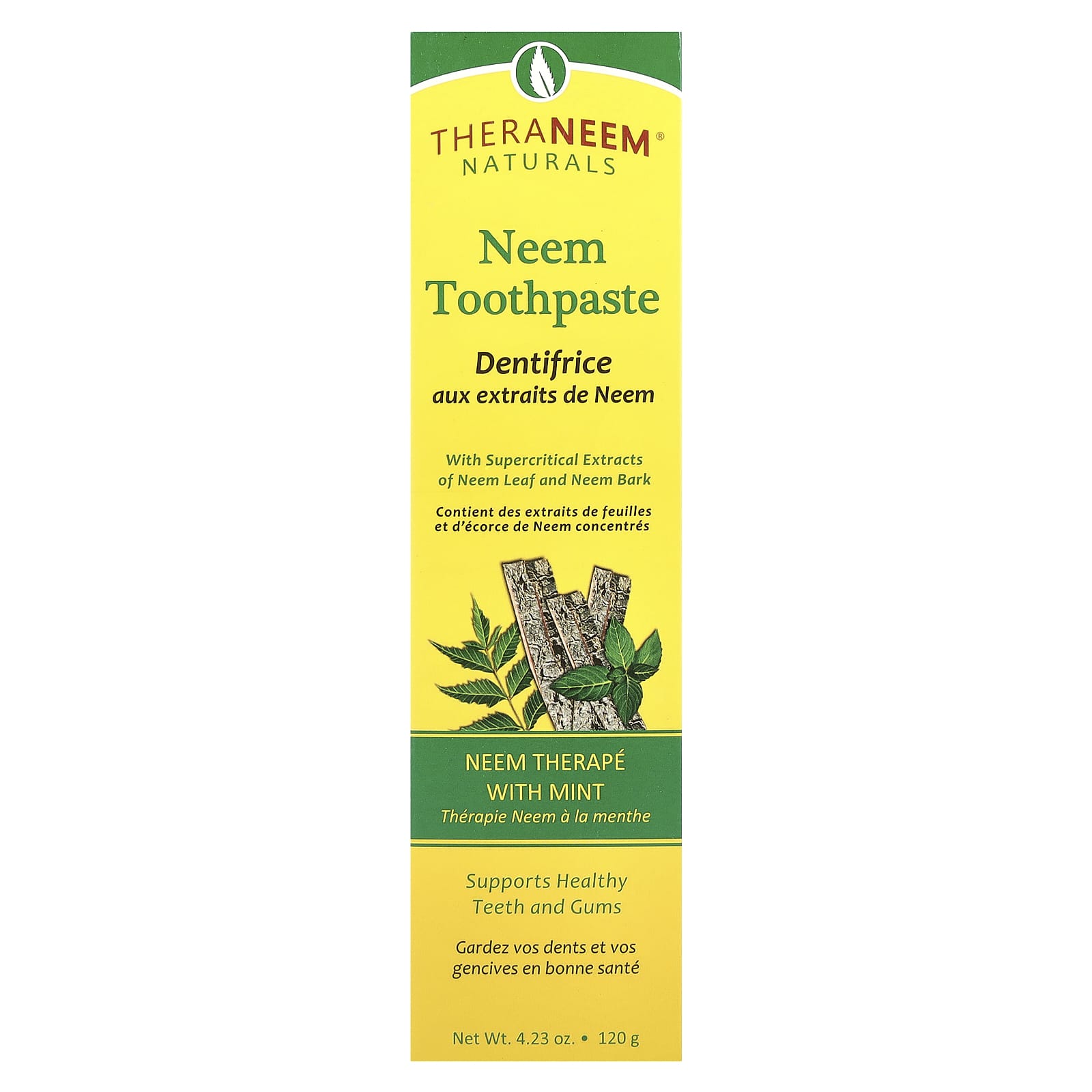Зубная паста Organix South TheraNeem® Naturals Neem Neem Therape with Mint, 120 г — фото 2