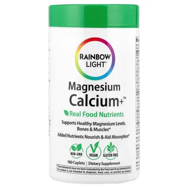 Фото товара: Магний Rainbow Light Calcium+™, 180 каплет