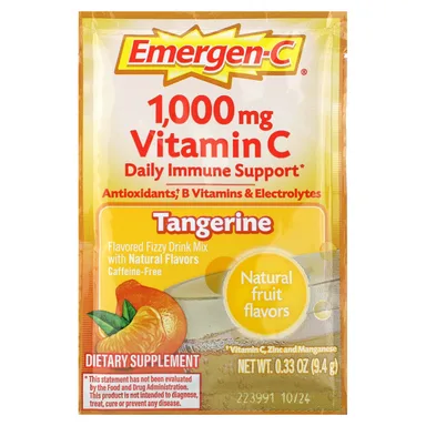 Фото товара: Витамин C Emergen-C Tangerine, 30 саше, 1000 мг, 9.4 г, саше