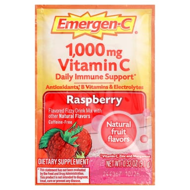 Витамин C Emergen-C Raspberry, оттенок 30 Packets, 9.1 г, саше