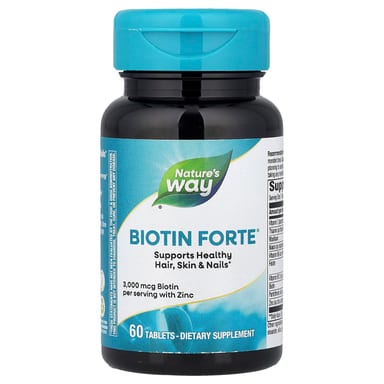 Биотин Nature's Way Forte® with Zinc, 60 таблеток