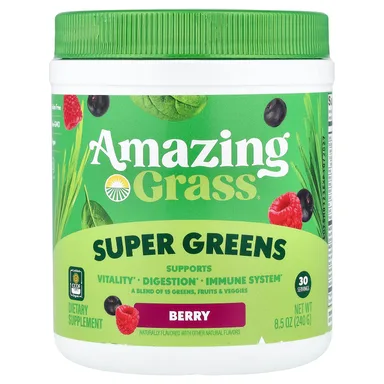 Фото товара: Суперфуды Amazing Grass, 240 г (8.5 oz) ягодный вкус