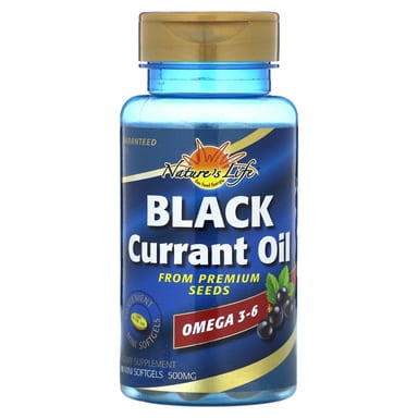 Масло Nature's Life Black Currant 90 Mini, 500 мг, мягкие капсулы