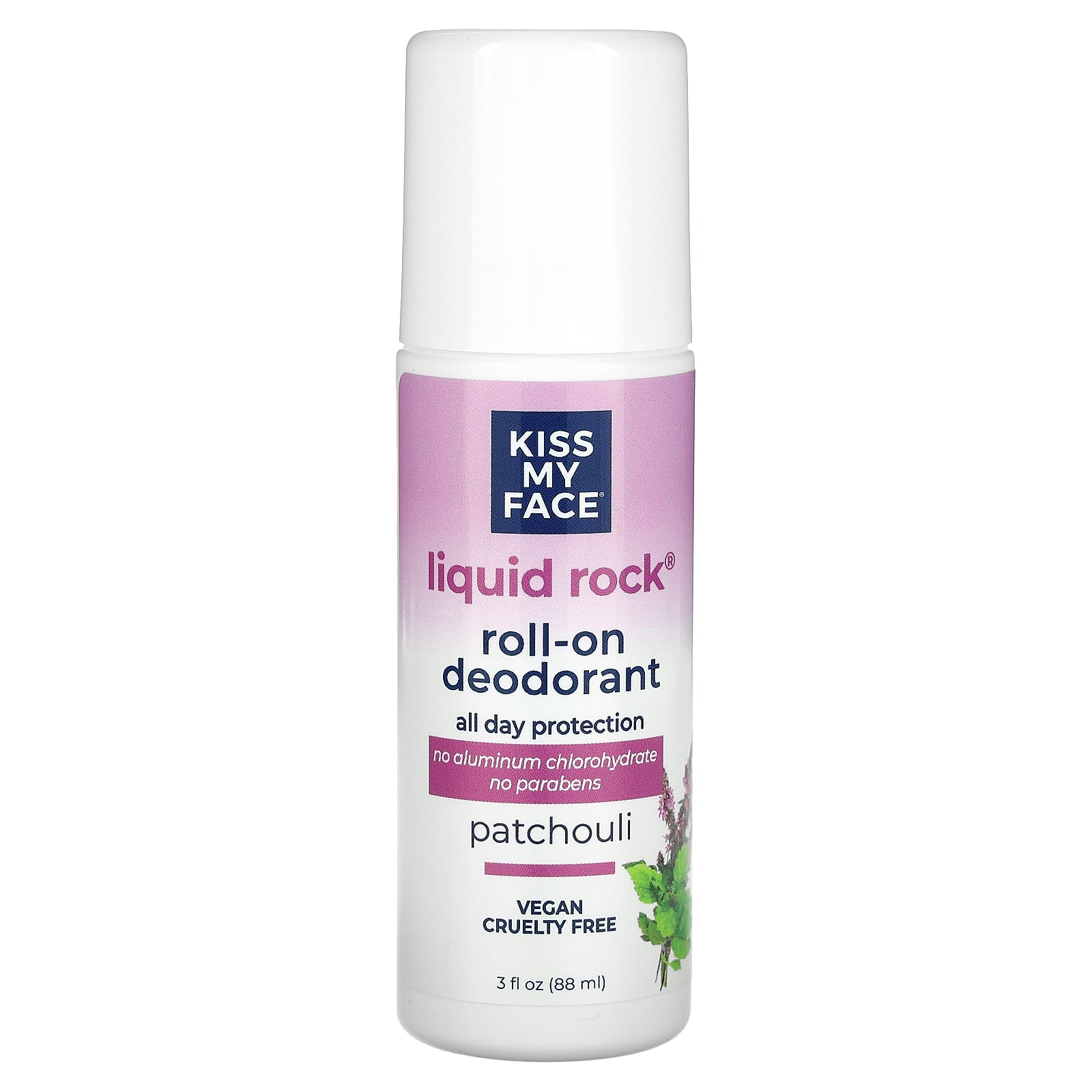 Дезодорант Kiss My Face Liquid Rock Roll-On, оттенок Patchouli, 88 мл, жидкая форма
