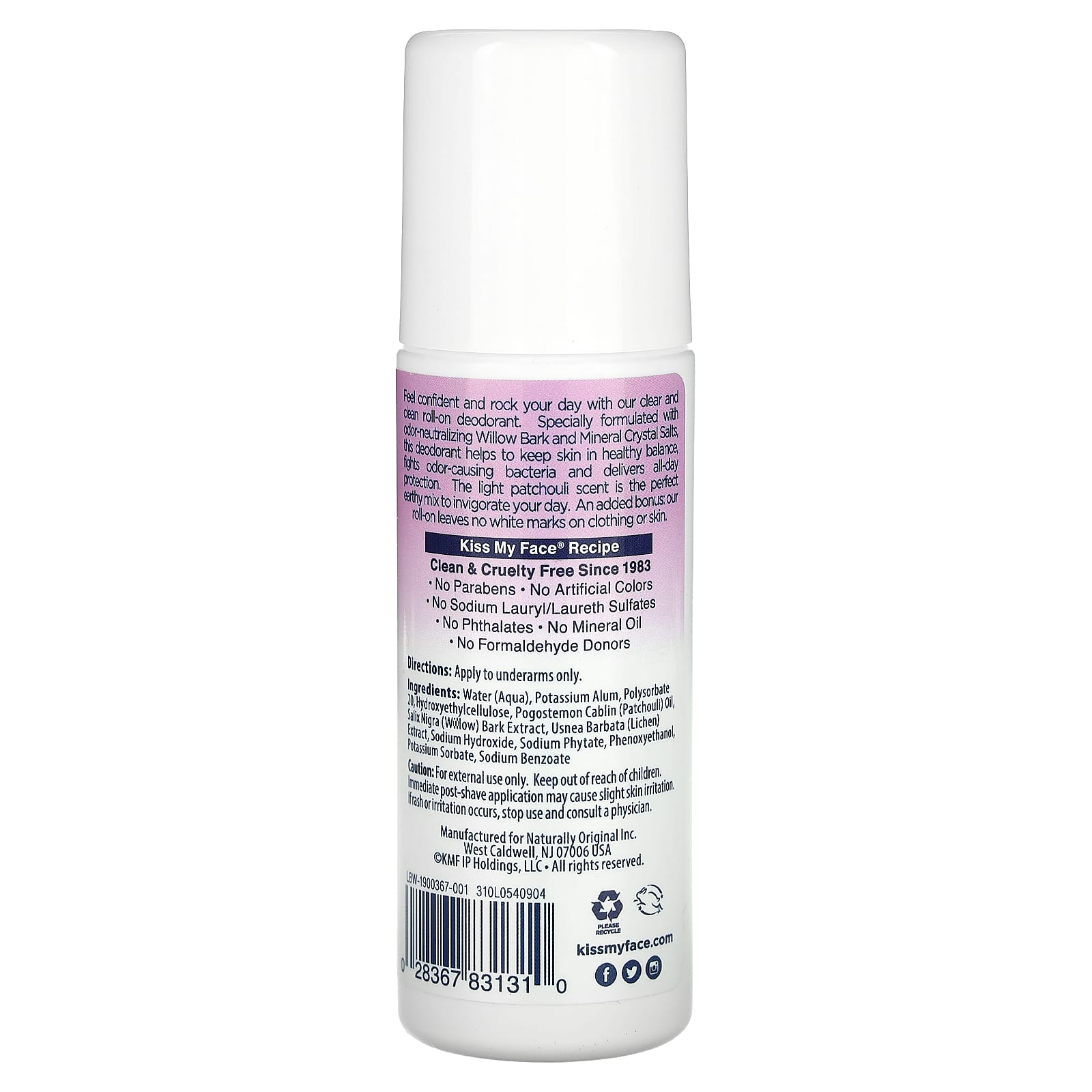 Дезодорант Kiss My Face Liquid Rock Roll-On, оттенок Patchouli, 88 мл, жидкая форма — фото 2