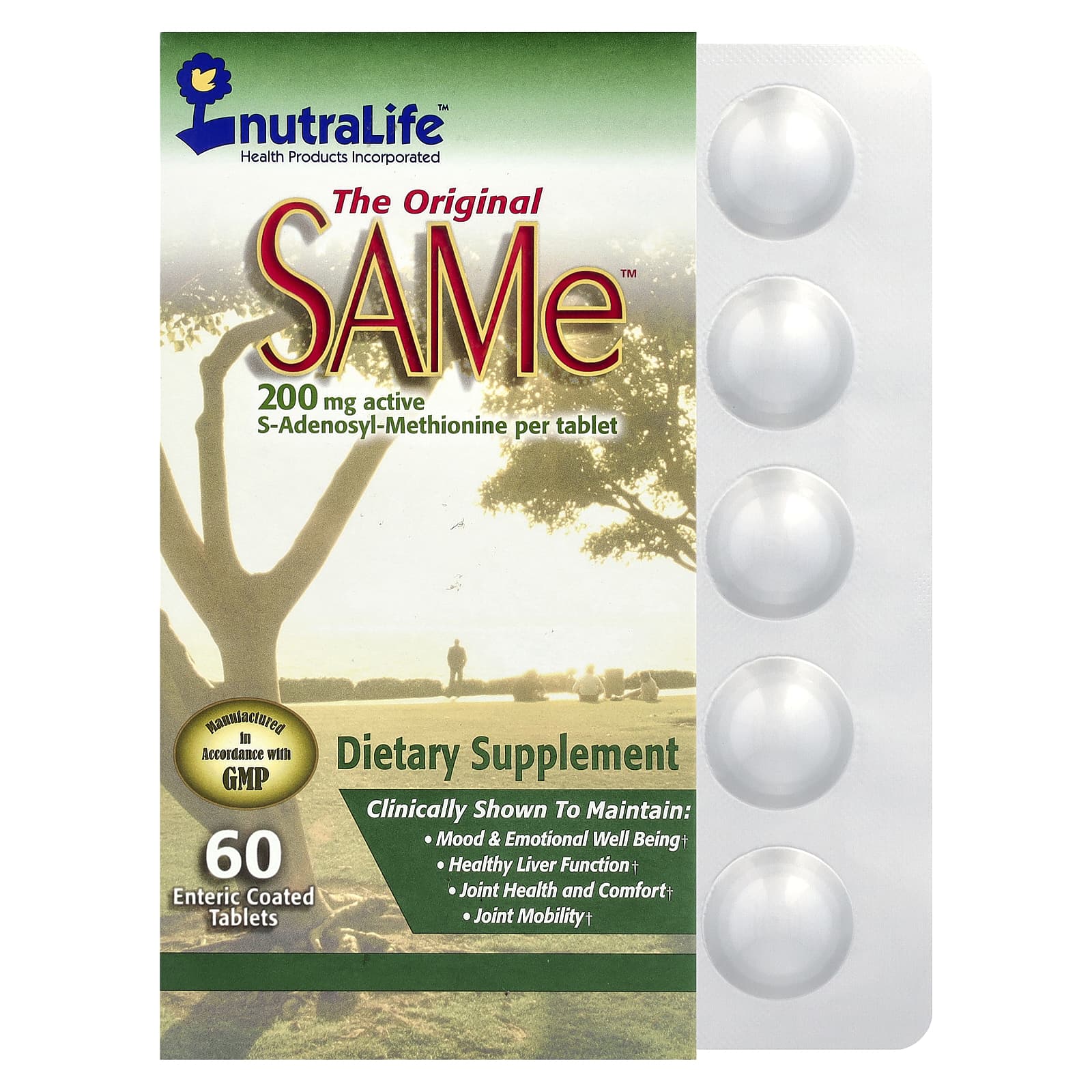 SAMe NutraLife SAMe, 200 мг, таблетки