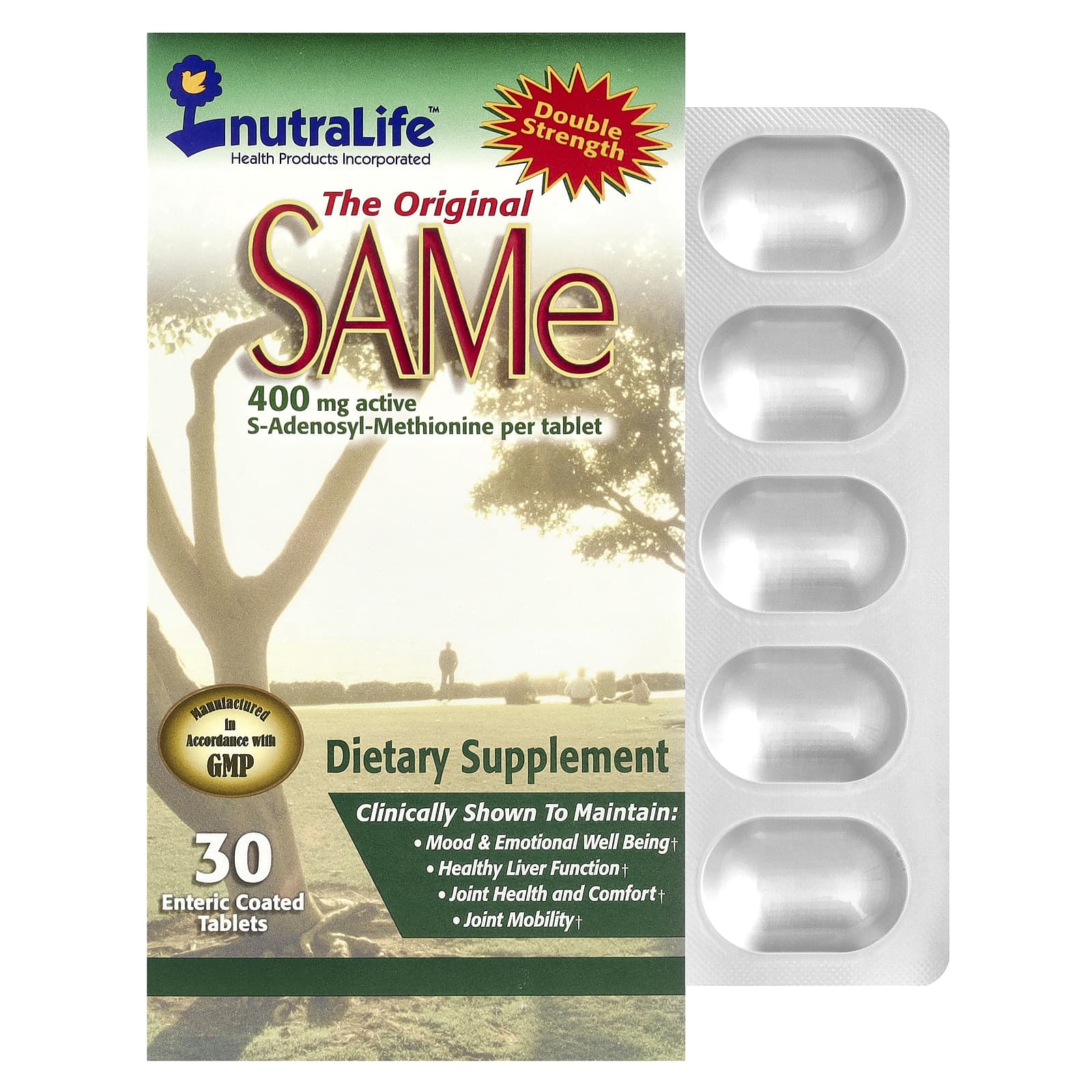 SAMe NutraLife SAMe, 400 мг, таблетки