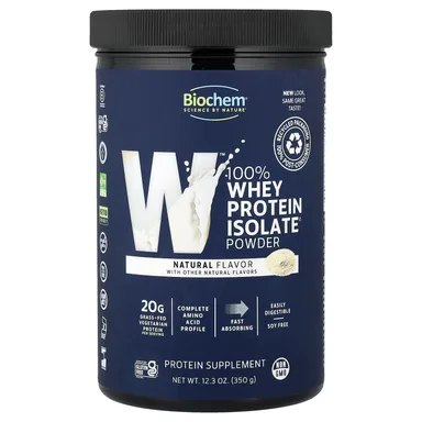 Фото товара: Сывороточный протеин Biochem 100% Isolate Powder Natural, 350 г, порошок