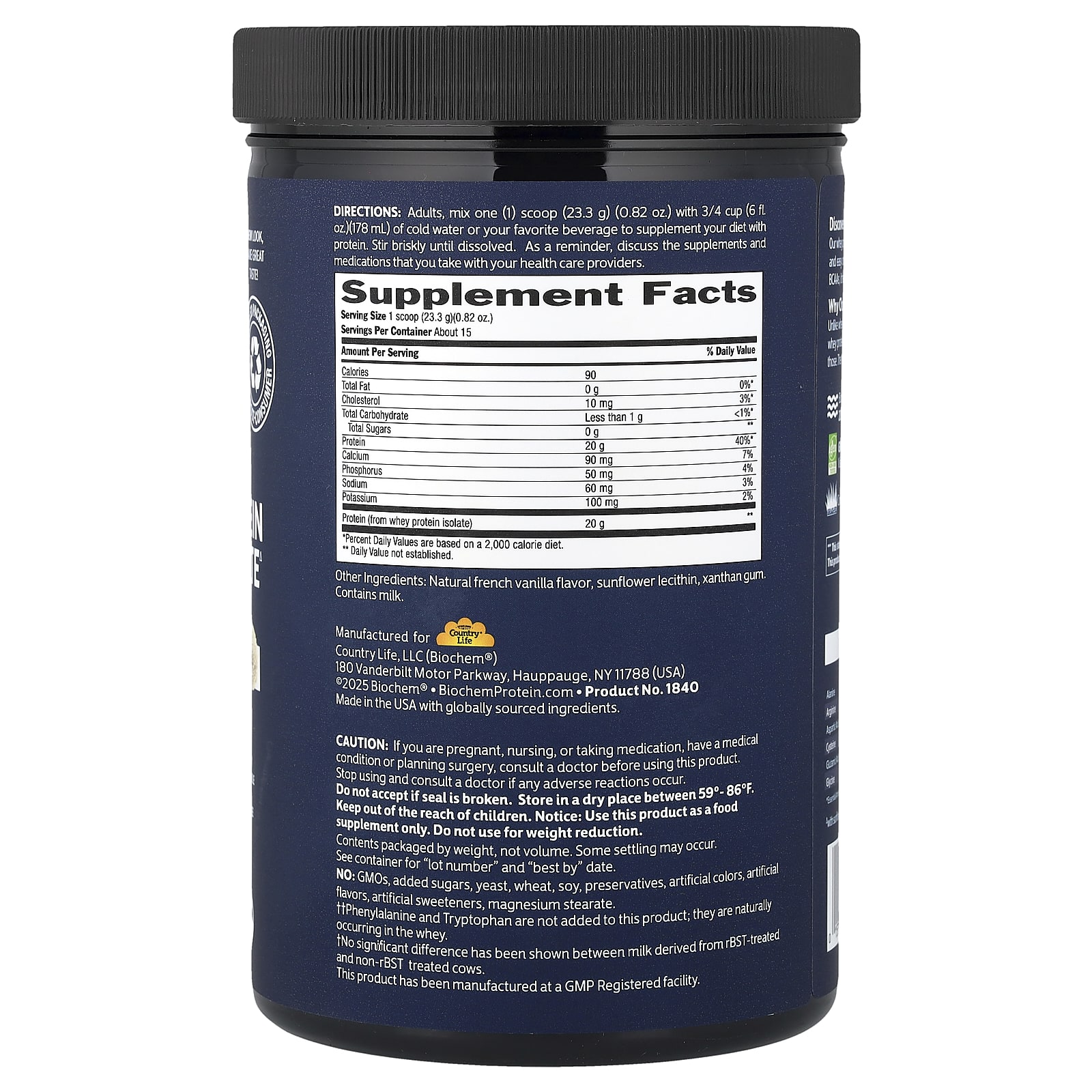 Сывороточный протеин Biochem 100% Isolate Powder Natural, 350 г, порошок — фото 2