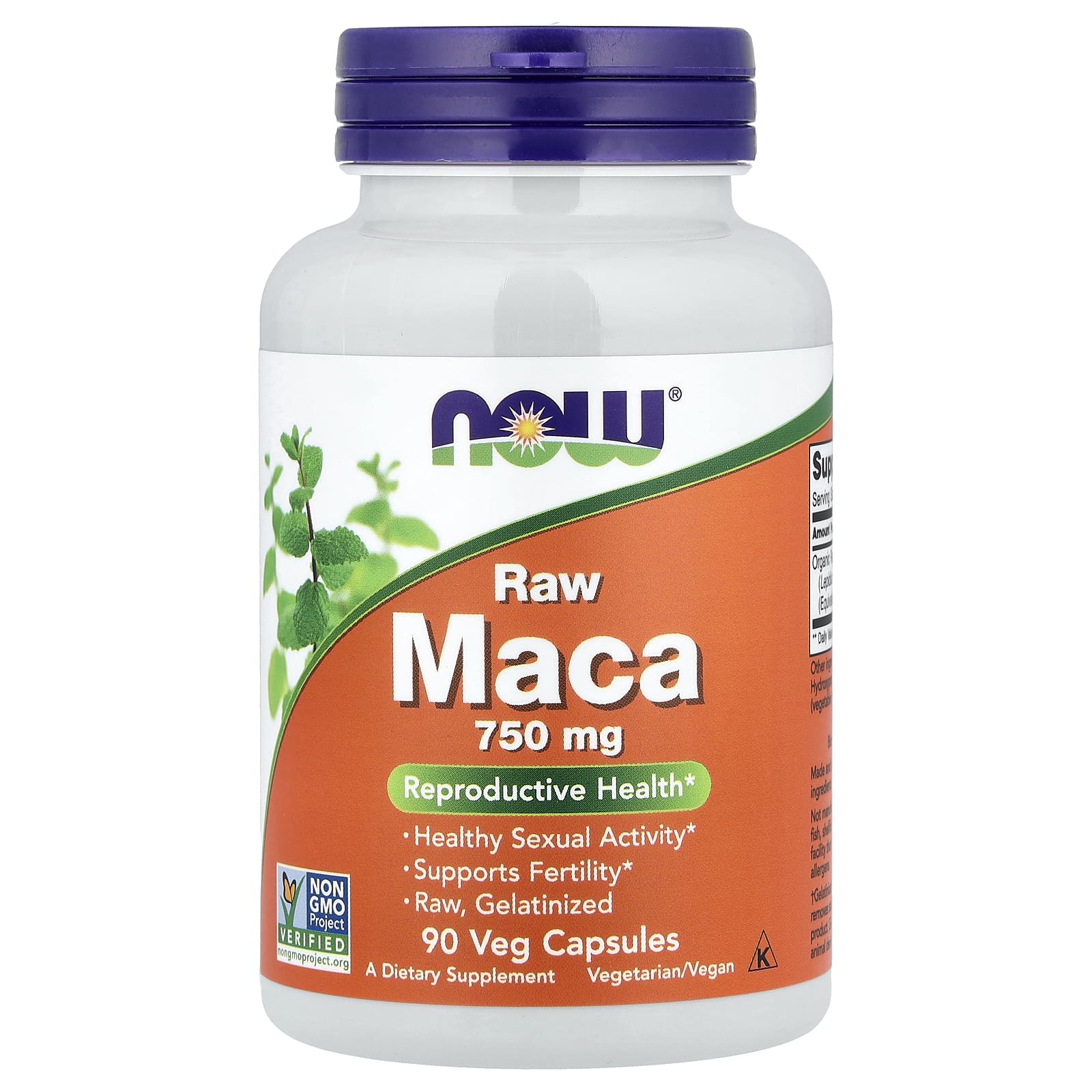 Мака NOW Foods Raw, 750 мг, 90 растительных капсул — фото 5