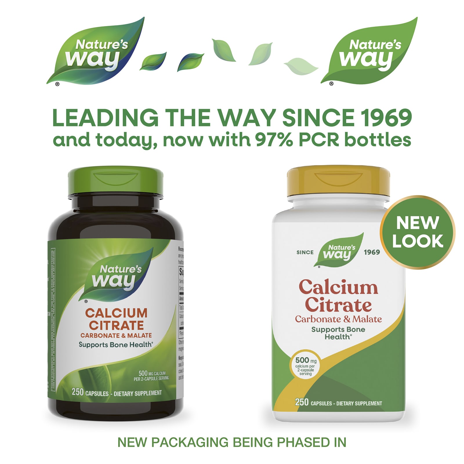 Цитрат кальция Nature's Way, 250 мг, 250 капсул