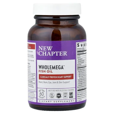 Фото товара: Рыбий жир New Chapter Wholemega™, 60 мягких капсул