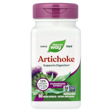 Артишок Nature's Way Standardized Extract, 60 растительных капсул