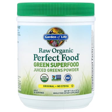 Зеленый комплекс Garden of Life Raw Organic Perfect Food® Green Superfood Juiced Original, 207 г, порошок