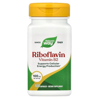 Витамин B2 Nature's Way Riboflavin, 100 мг, 100 капсул