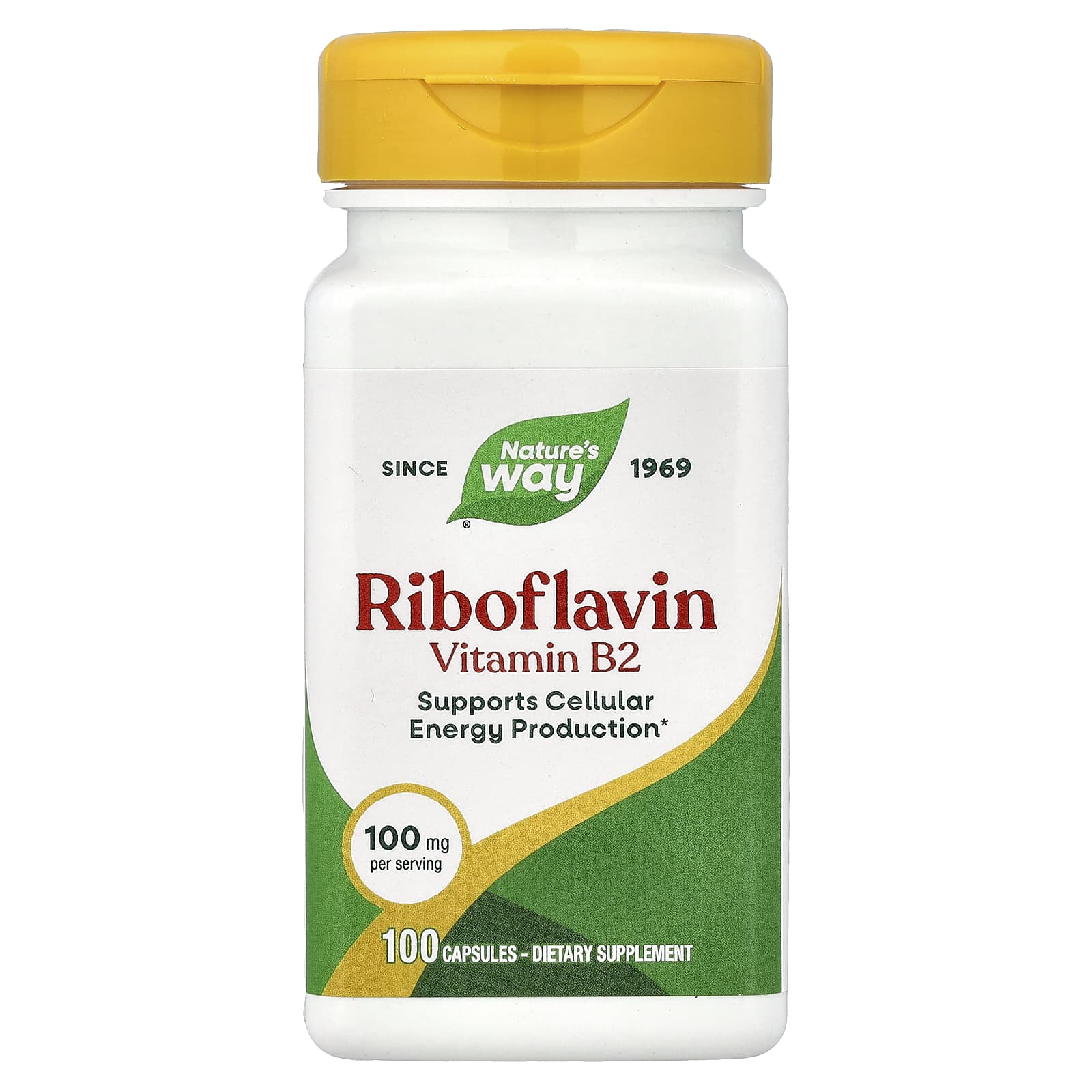 Витамин B2 Nature's Way Riboflavin, 100 мг, 100 капсул
