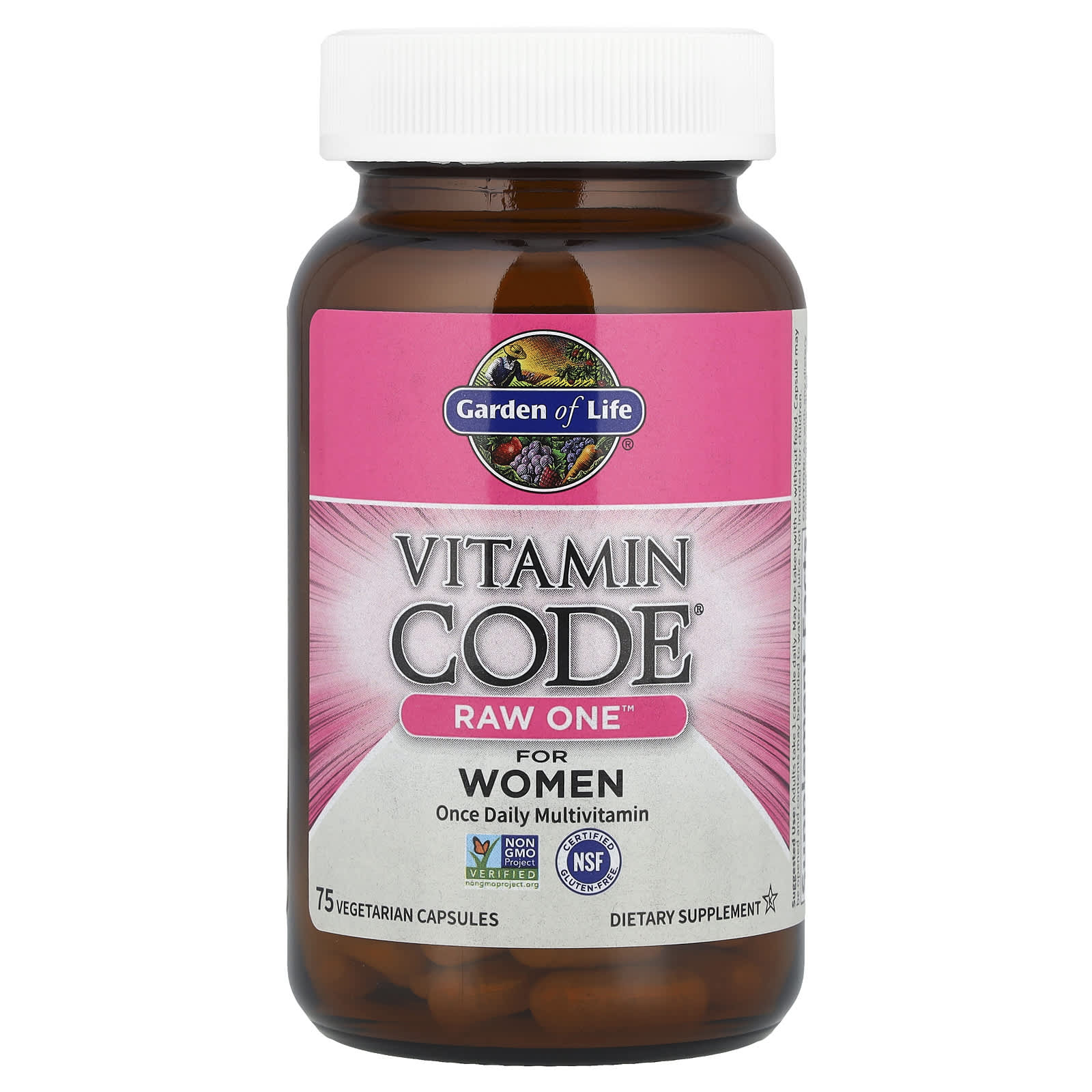 Мультивитамины Garden of Life Vitamin Code® RAW One™ Once Daily For Women, 75 растительных капсул