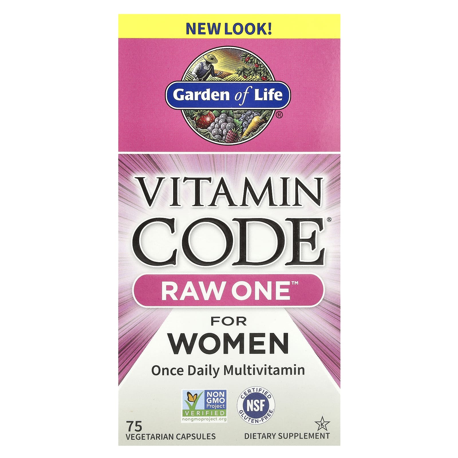 Мультивитамины Garden of Life Vitamin Code® RAW One™ Once Daily For Women, 75 растительных капсул — фото 2