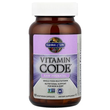 Витамины Garden of Life, RAW Prenatal™, 90 вегетарианских капсул
