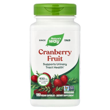 Клюква Nature's Way, вкус Cranberry Fruit, 465 мг, 180 растительных капсул