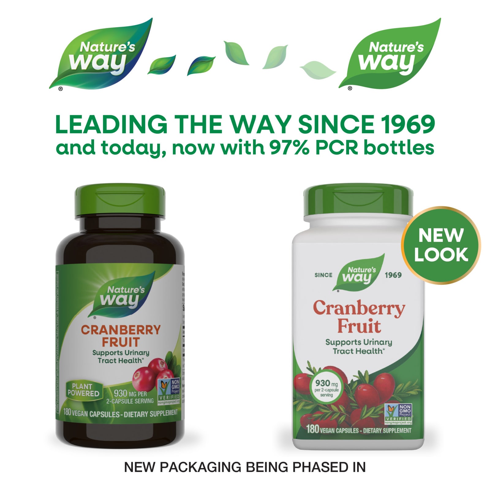 Клюква Nature's Way, вкус Cranberry Fruit, 465 мг, 180 растительных капсул — фото 3