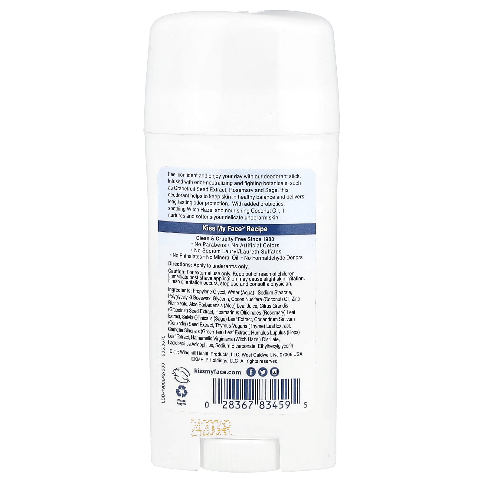 Дезодорант Kiss My Face Active Life® Stick, 70 г, стик — фото 2