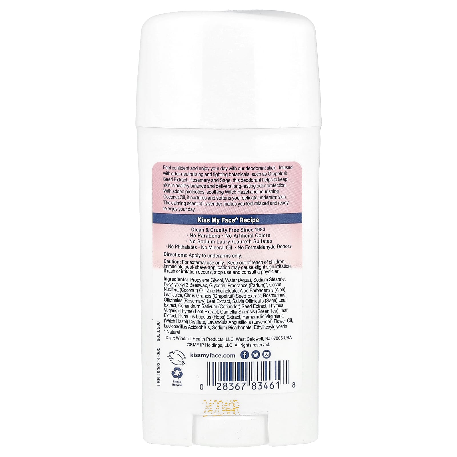 Дезодорант Kiss My Face Active Life® Stick, оттенок Lavender, 70 г, стик — фото 2