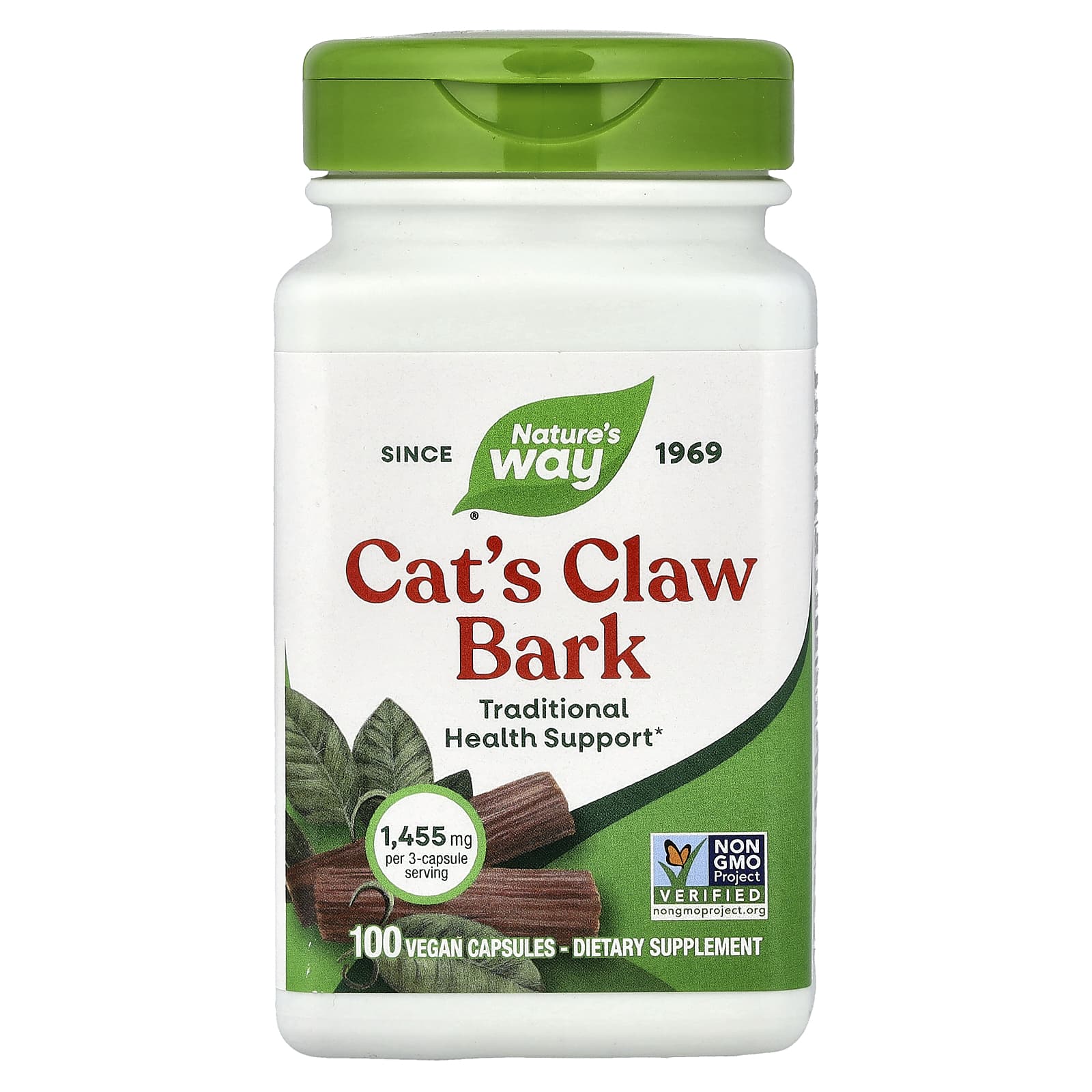 Кошачий коготь Nature's Way Bark, 0.48 мг, 100 растительных капсул