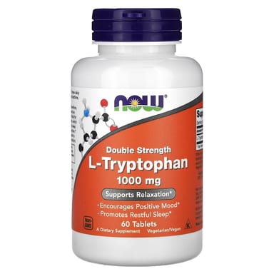 L-триптофан NOW Foods L-Tryptophan, 1000 мг, 60 таблеток