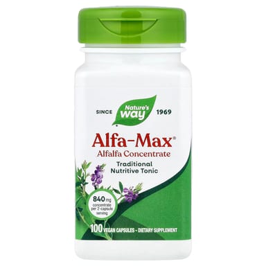 Люцерна Nature's Way Alfa-Max® Concentrate, 100 растительных капсул