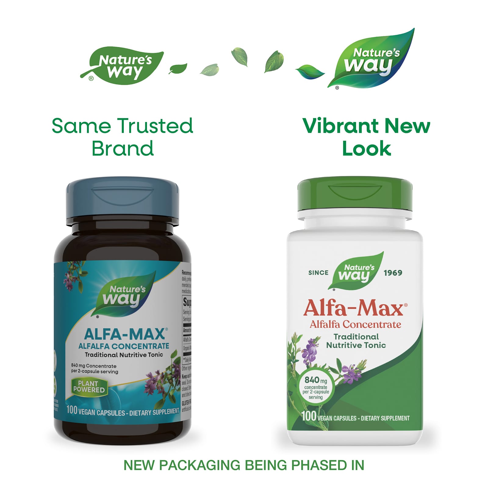 Люцерна Nature's Way Alfa-Max® Concentrate, 100 растительных капсул — фото 3