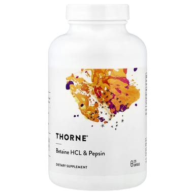 Бетаин HCl Thorne & Pepsin, 225 капсул