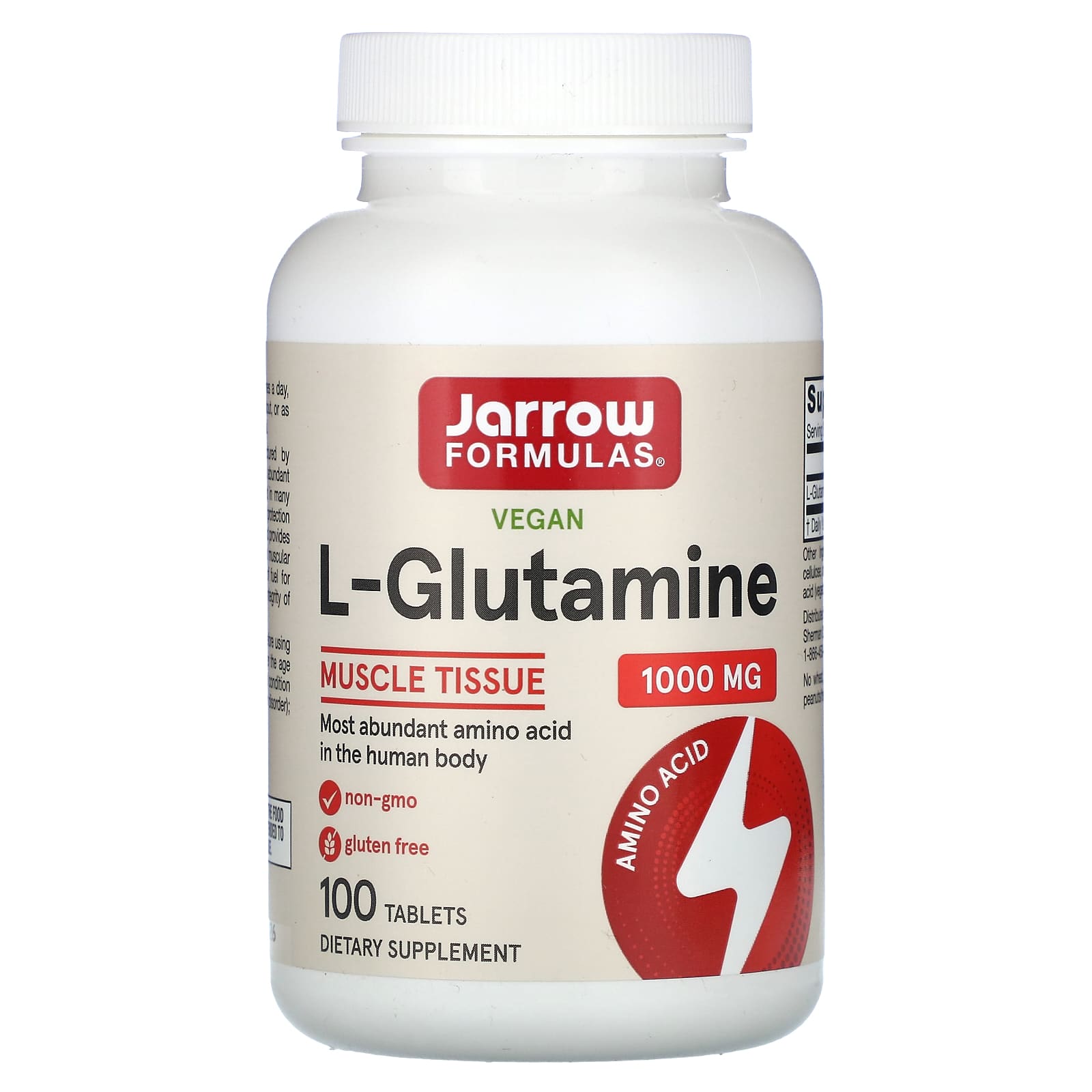 L-глютамин Jarrow Formulas L-Glutamine, 1000 мг, 100 таблеток — фото 6