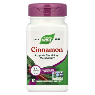 Корица Nature's Way, вкус Cinnamon, 60 растительных капсул