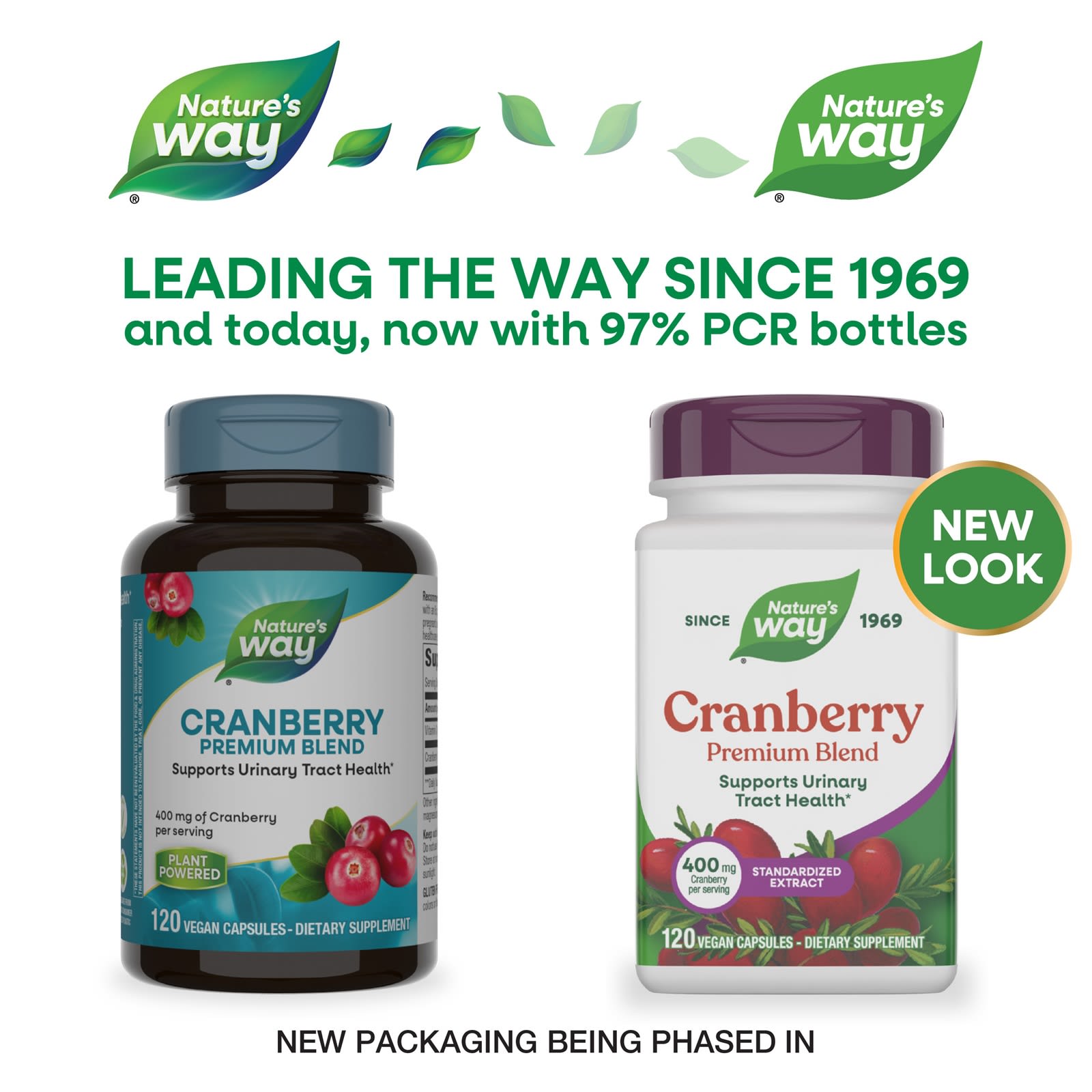 Клюква Nature's Way Premium Blend, вкус Cranberry, 120 растительных капсул
