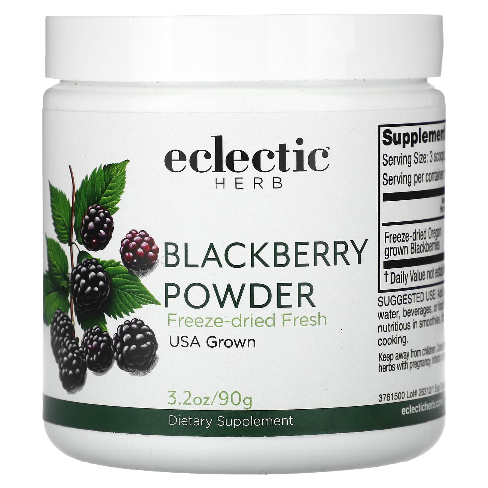Порошок Eclectic Herb, вкус Blackberry Powder, 90 г
