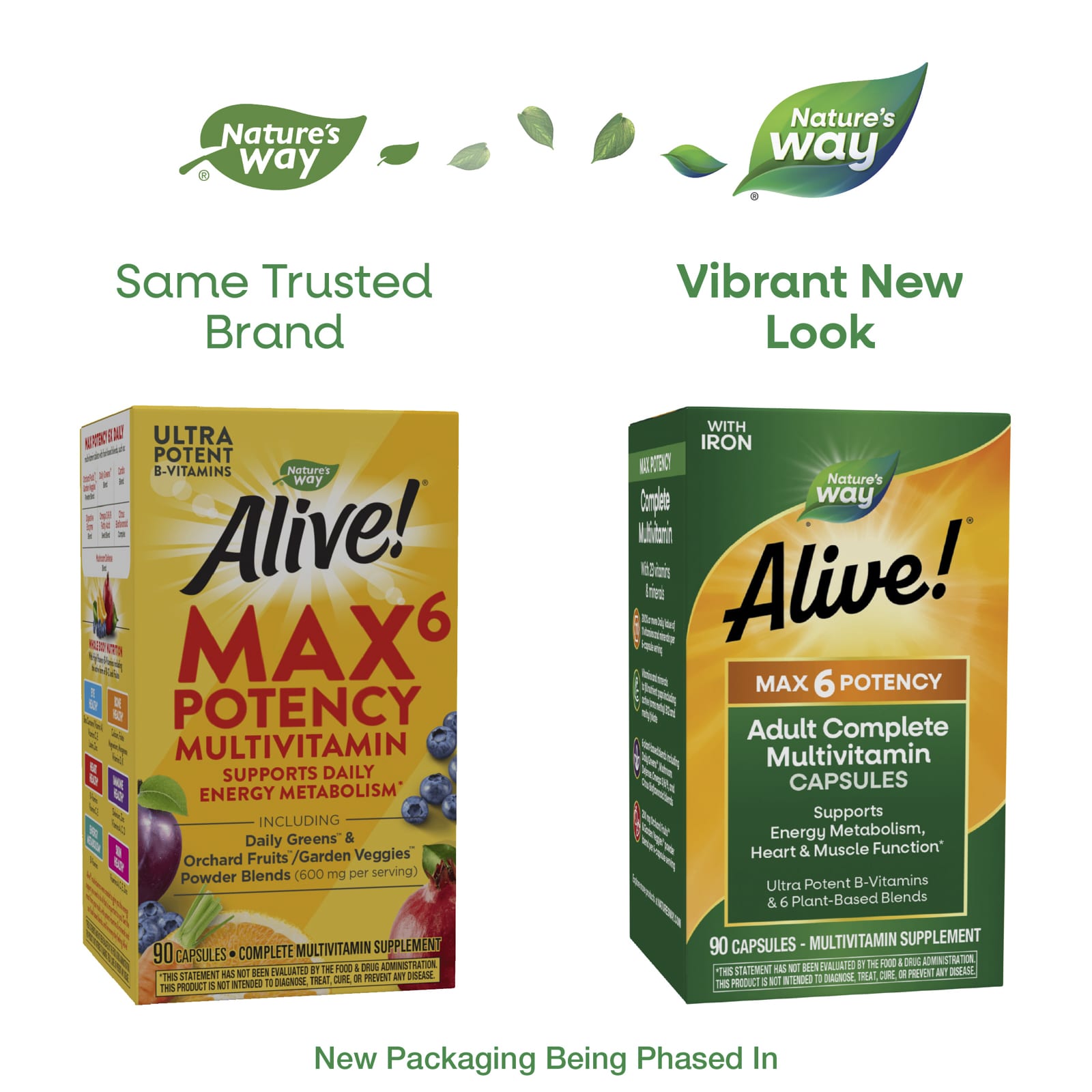 Мультивитамины Nature's Way Alive!® Max 6 Potency Adult Complete With Iron, 90 капсул