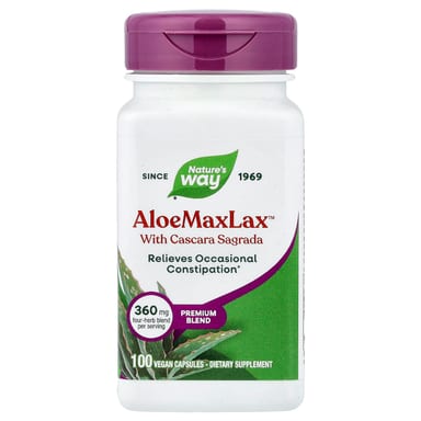 Каскара саграда Nature's Way AloeMaxLax™, 100 растительных капсул