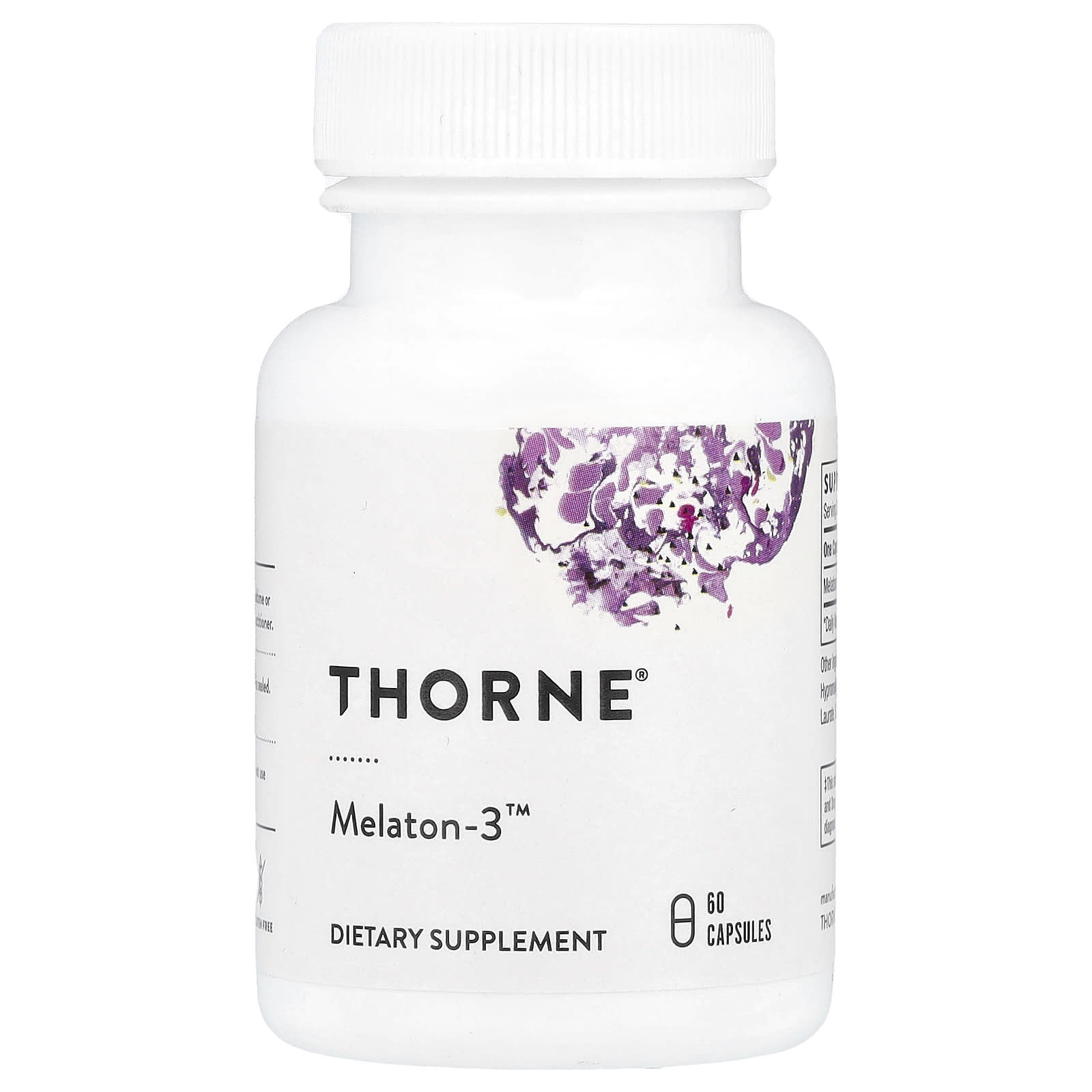 Мелатонин Thorne, 60 мягких капсул (3 мг на капсулу)