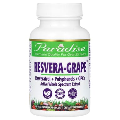 Комплекс Resvera-Grape Paradise Herbs, вкус Resvera-Grape, 250 мг, 60 растительных капсул